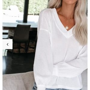Vici Waffle  white  Top